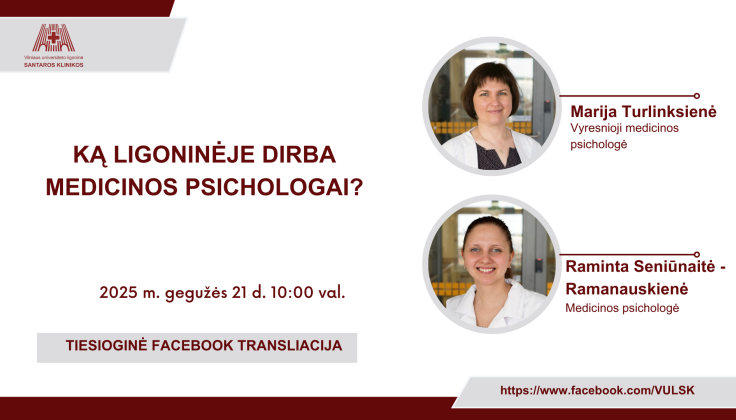 Tiesioginė transliacija. Ką ligoninėje dirba medicinos psichologai? (gegužės 21 d. 10.00 val.)