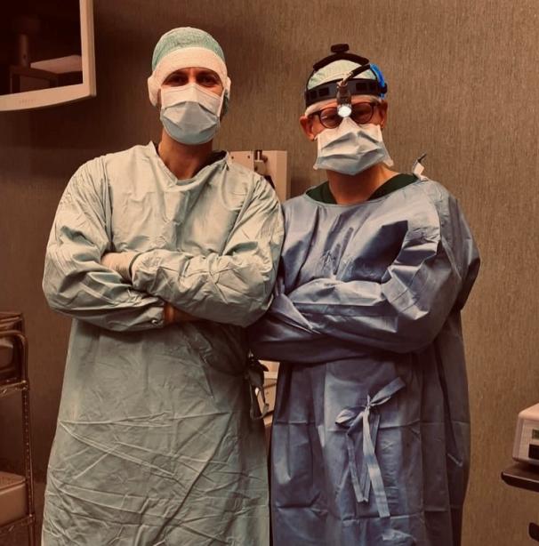 Gydytojas ortopedas-traumatologas dr. Giedrius Bernotavičius ir prof. Ilkka Helenius iš Suomijos